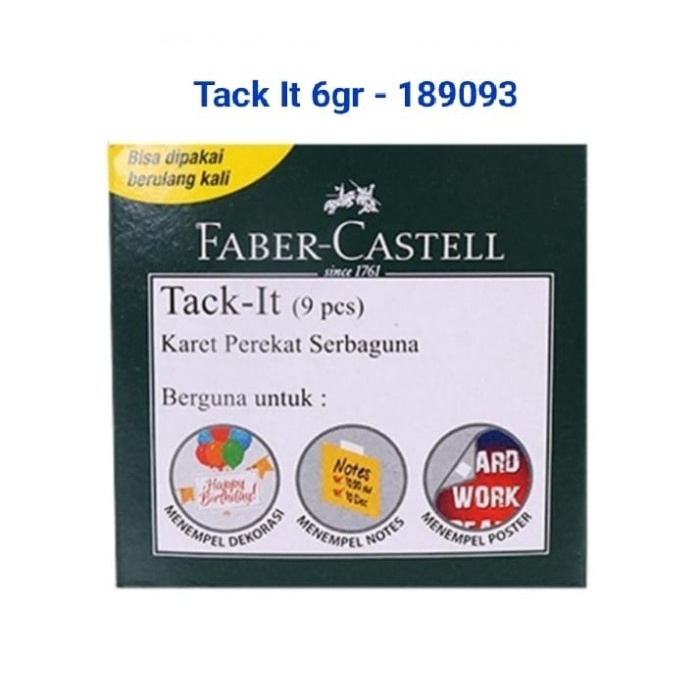 

Faber Castell Tack It Reusable Multi-Purpose Glue 9 pcs Lem Serbaguna