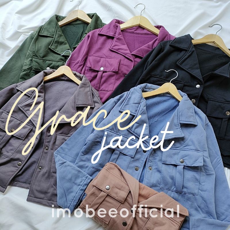 GRACE JACKET // JAKET POCKET BLAZER // JAKET SAKU FLEECE TEBAL