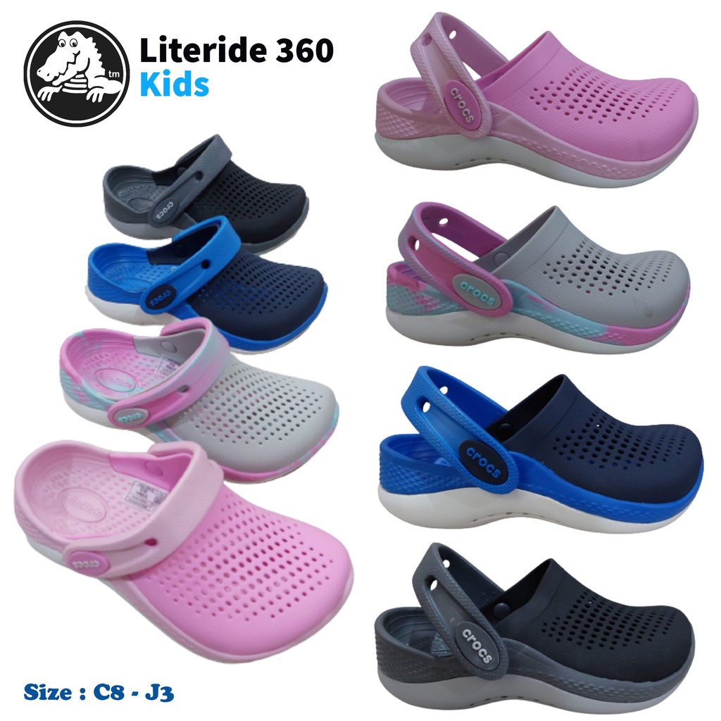 Crocs / Crocs Anak / Sepatu Sandal Anak / Crocs Literide 360 / Crocs Kids / Crocs Anak Original / Literide Kids / Sandal Anak Laki-Laki / Sandal Anak Perempuan / Sandal Karet Anak / Anak Cowo / Anak Cewe