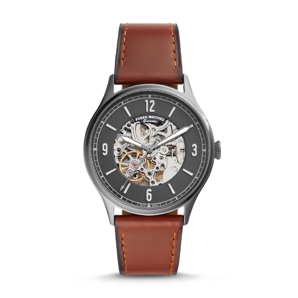 Fossil Forrester Automatic Amber Leather Watch ME3178