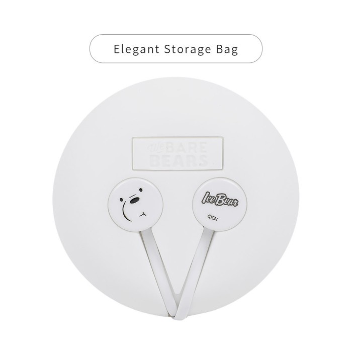 MINISO Earphone Headphone Headset with Storage Box We Bare Bears - Putih