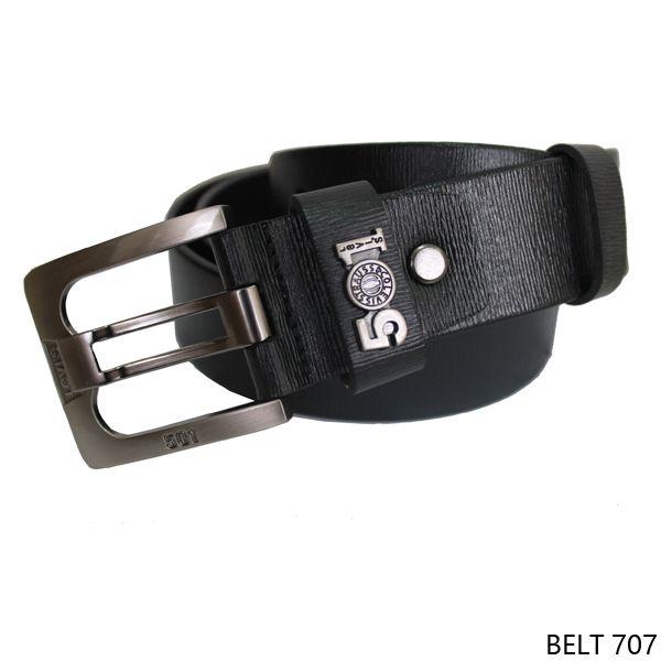 Ikat Pinggang Jarum Semi Kulit Hitam - BELT 707