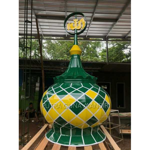 Kubah masjid/mushola stainless steel dekoratif 100cm