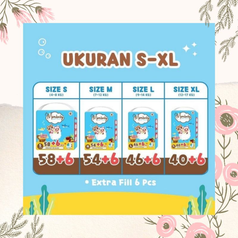 MOMBABY PANTS S58 M54 L46 XL40