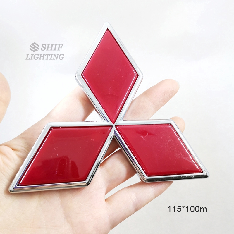 1Pc Stiker Emblem Logo Mitsubishi Bahan ABS Untuk Kap Depan Mobil Mitsubishi