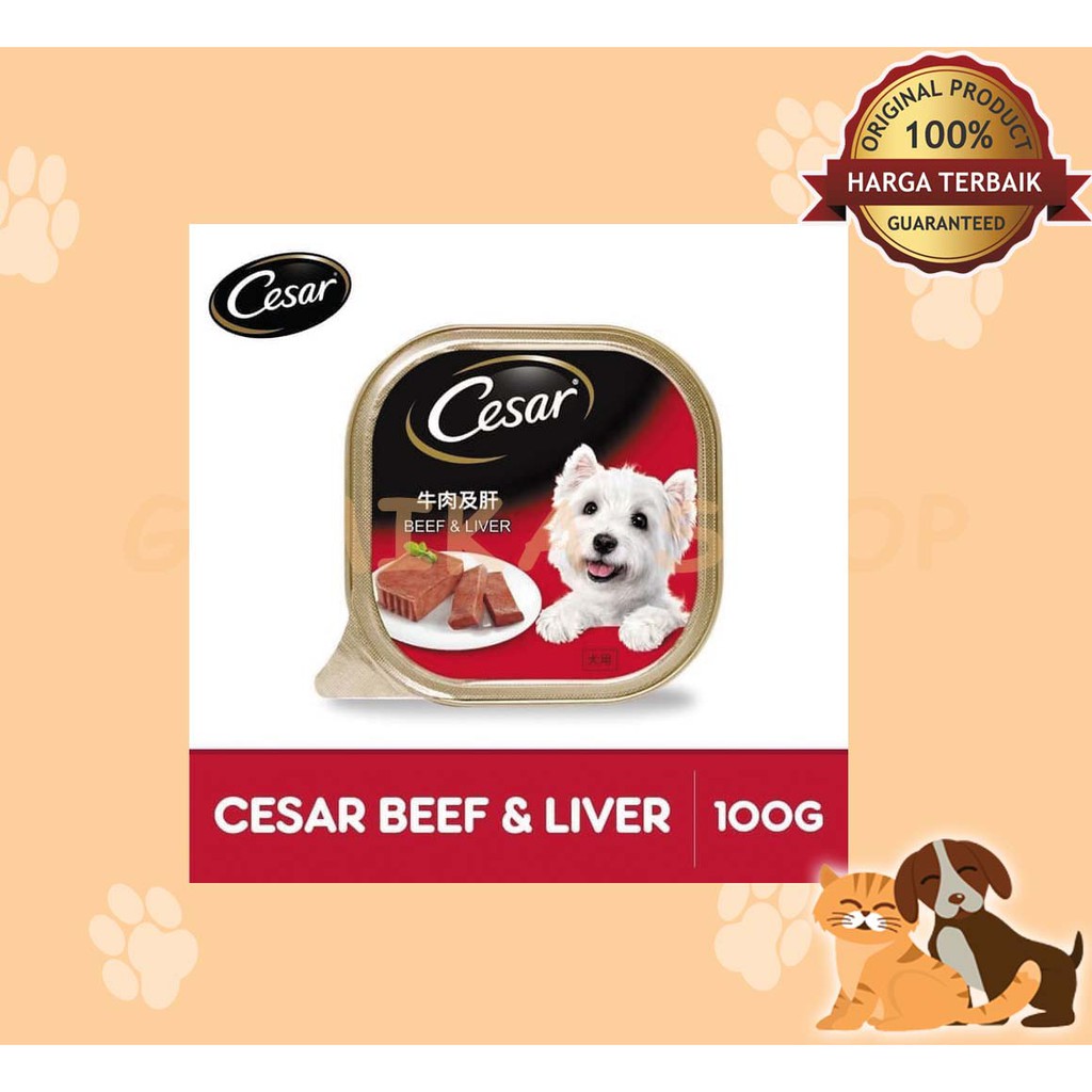 Cesar Beef &amp; Liver 100gr Makanan Anjing Super Premium - 1 Pcs