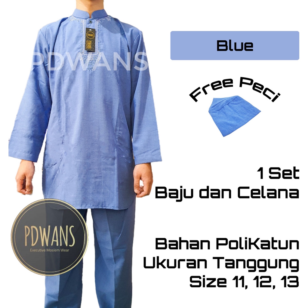 BAJU KOKO Setelan Pakistan Remaja Warna Ukuran Tanggung 11 12 13 14 15 Tahun BGM04 - PDWANS