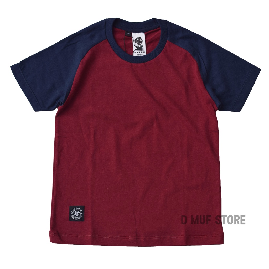 Kizzu Kaos Anak Reglan Premium Cotton 30s Usia 1-12 Tahun - D Muf Store