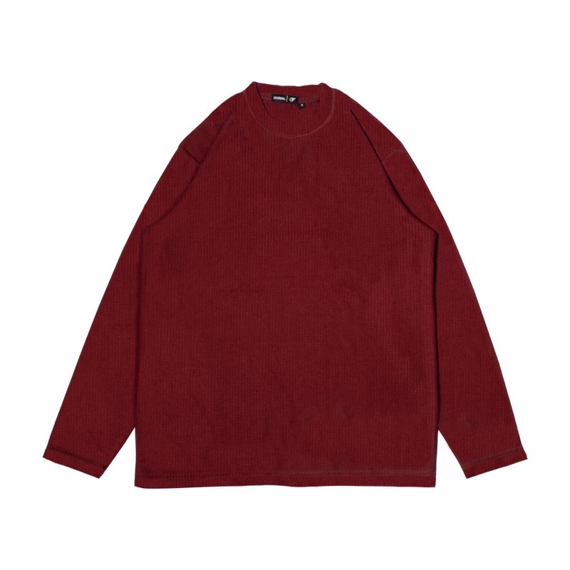 GOZEAL - WAFFLE MAROON CREWNECK ORIGINAL (PONTTE STORE)