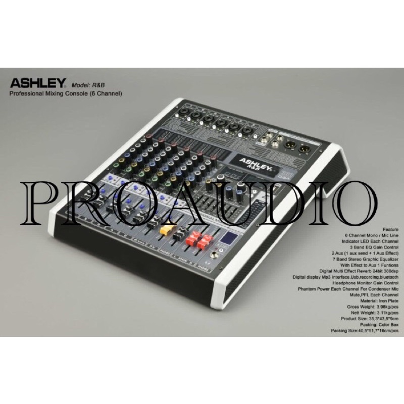 TERBARU MIXER AUDIO ASHLEY RNB 6 R&amp;B 6 CHANNEL ASHLEY RNB 6 CHANNEL