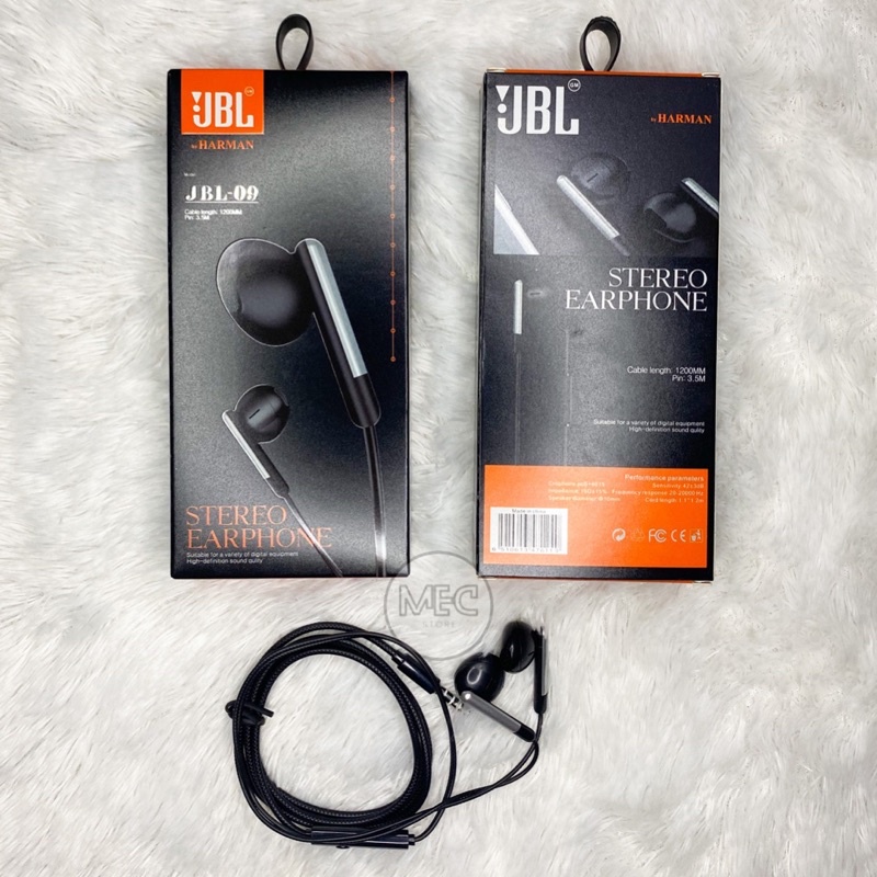 Headset Extra Bass Stereo Earphone JBL JBL-09 High Definition Sound Quality