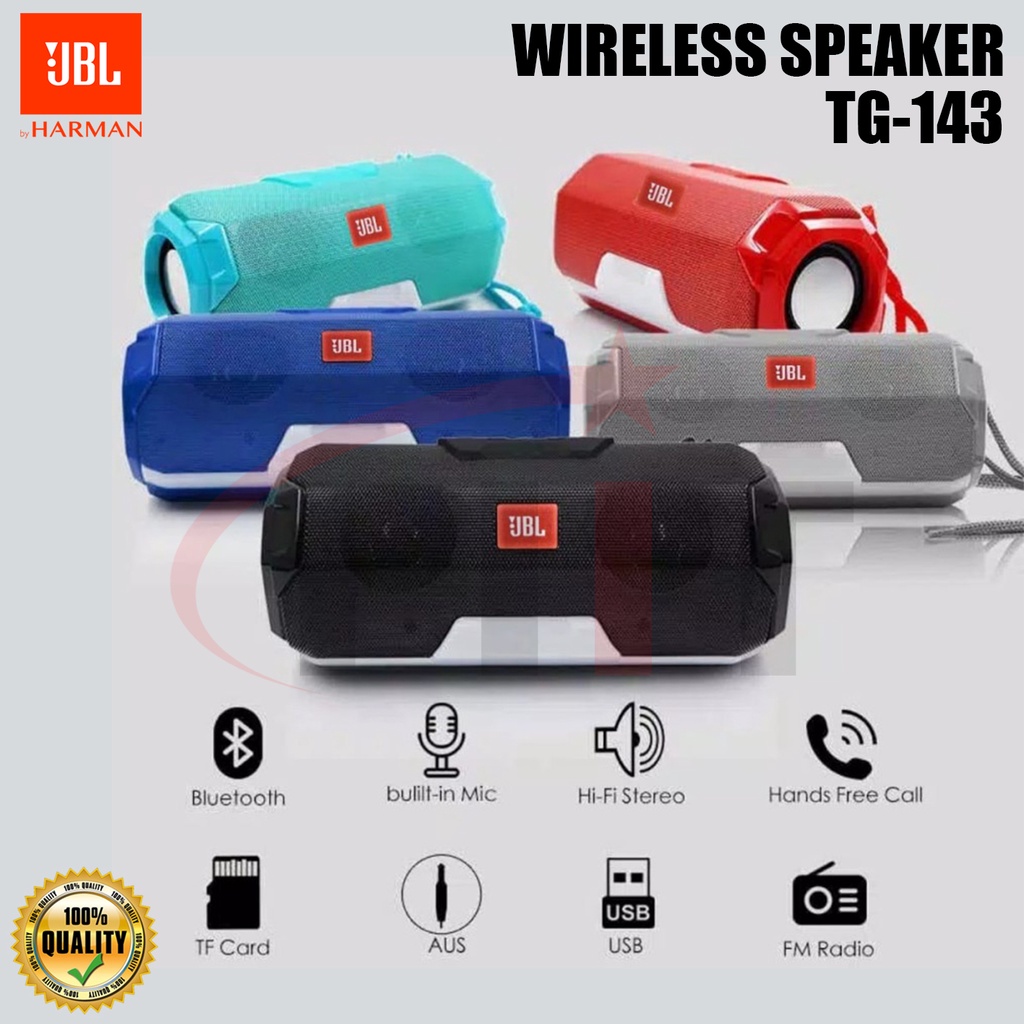 Speaker Bluetooth JBL TG143 PORTABLE Wireless STEREO SUPER BASS