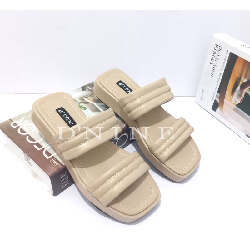 Sandal Wanita Sandal wedges flatprom Double strap DN 04