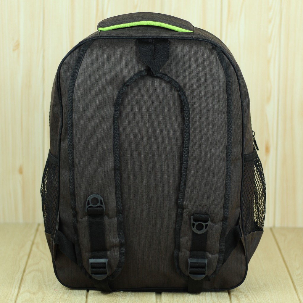 Tas Ransel Cowok Alfito Garis Coklat Hijau Back Pack Laptop Pria Multi Fungsi Keren Berkualitas