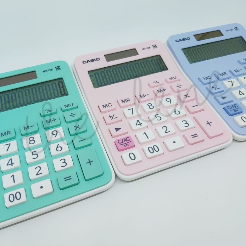 Kalkulator Casio MX-12B Warna-Warni / Kalkulator 12 Digit / Kalkulator Dagang / Kalkulator Toko