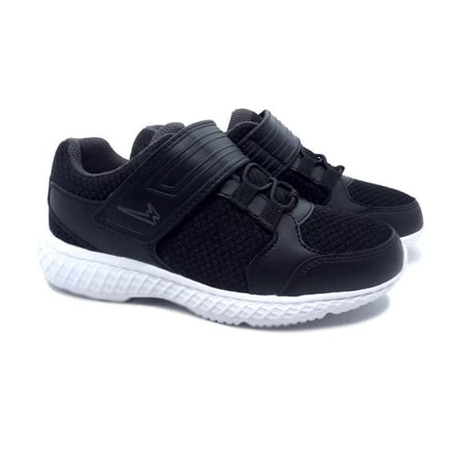 DISKON Sepatu Eagle SWIFT JR Sepatu Sekolah Anak Back To School For Kids - 32, Hitam Hitam