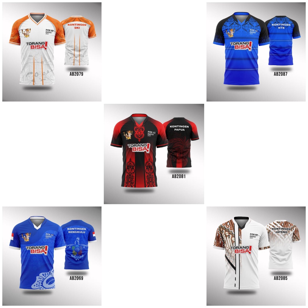 Kaos Jersey PON XX PAPUA 2021 Kaos Big Size Merchandise Printing Premium Indonesia Kontingen DKI Nus