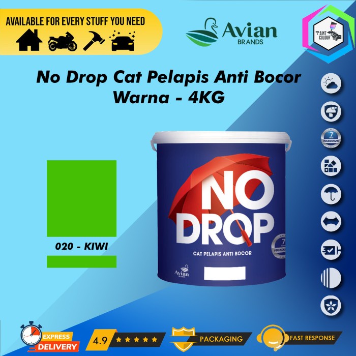 NO DROP 4KG/Galon Cat Pelapis Anti Bocor - 020 Kiwi