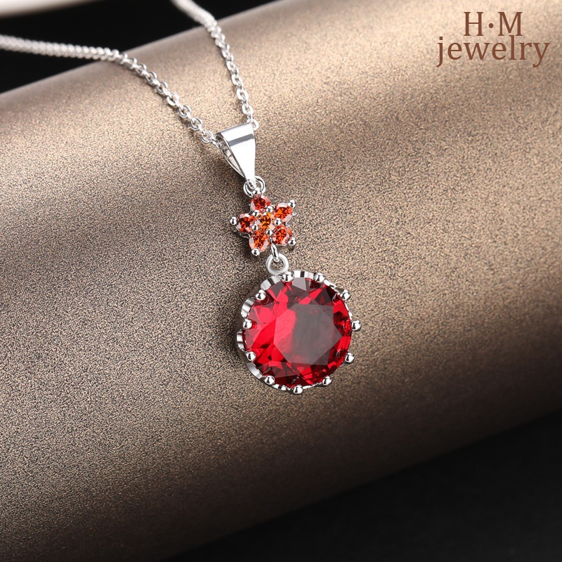 Kalung Gantung Bentuk Bintang Aksen Batu Permata Warna-Warni Untuk Aksesoris Pertunangan