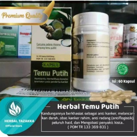 Obat herbal ampuh melancarkan haid dan mengobati kista dengan kapsul temu putih alami berkualitas ASLI 100% HERBAL