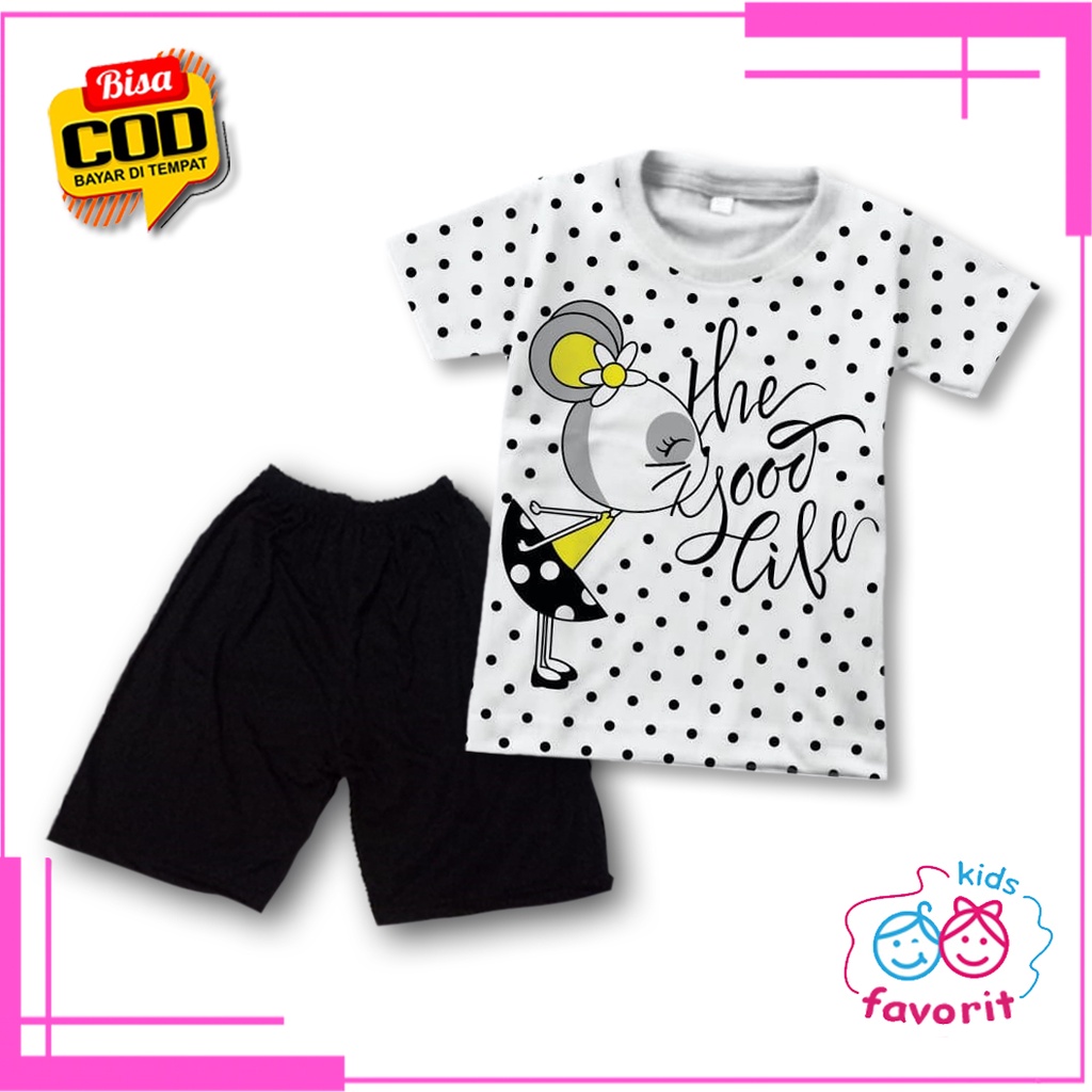 Favorit kids baju setelan anak perempuan | Setelan anak unisex | Set anak anak gambar lucu