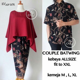 BATIK COUPLE KUTUBARU BRUKAT PANJANG SET COUPLE/BATIK SET/BATIK SERAGAM/KEBAYA KONDANGAN