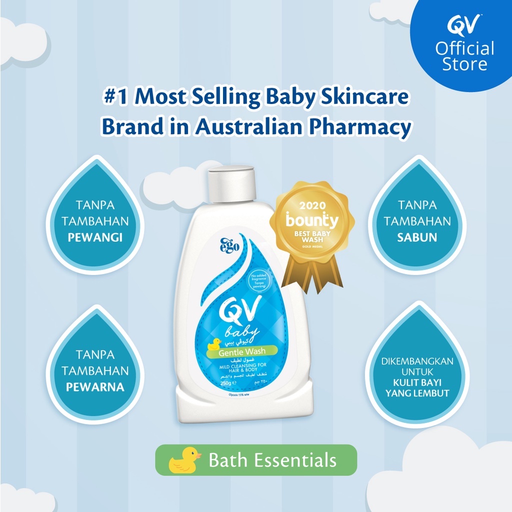 QV BABY GENTLE WASH 250GR 250 GR EGO BPOM