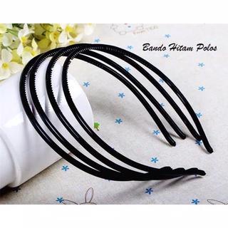 Bando Lidi Polos Hitam 1PC GROSIR PRAKARYA MALANG Plastik Aksesoris Fashion Accessories Rambut Hias Hiasan Wanita Perempuan Cewek Perlengkapan Fashion Plastic Black Lentur Elastis Hair Decoration Ornament Kecantikan Beauty Salon Hairdo