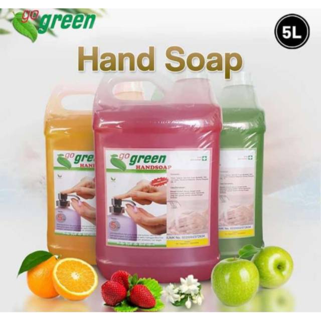 Handsoap GO GREEN 5L/ handwash GO GREEN 5 LITER / sabun cuci tangan / hand soap / hand wash