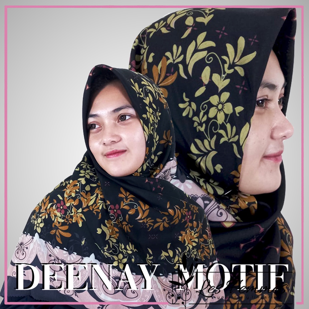 Hijab muslimah segi empat deenay motif zaryta