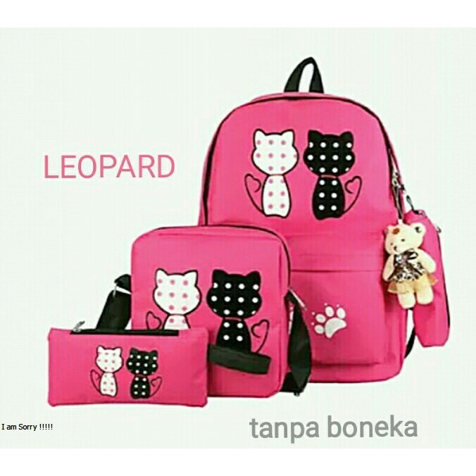 Tas Ransel Sekolah Anak  wanita Set 3in1