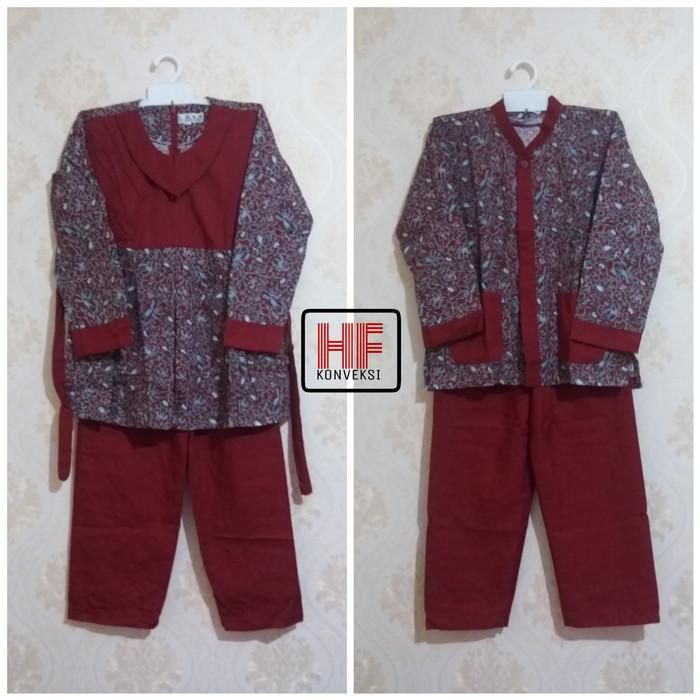 Seragam Tk Paud Model Bebidol Batik Marun
