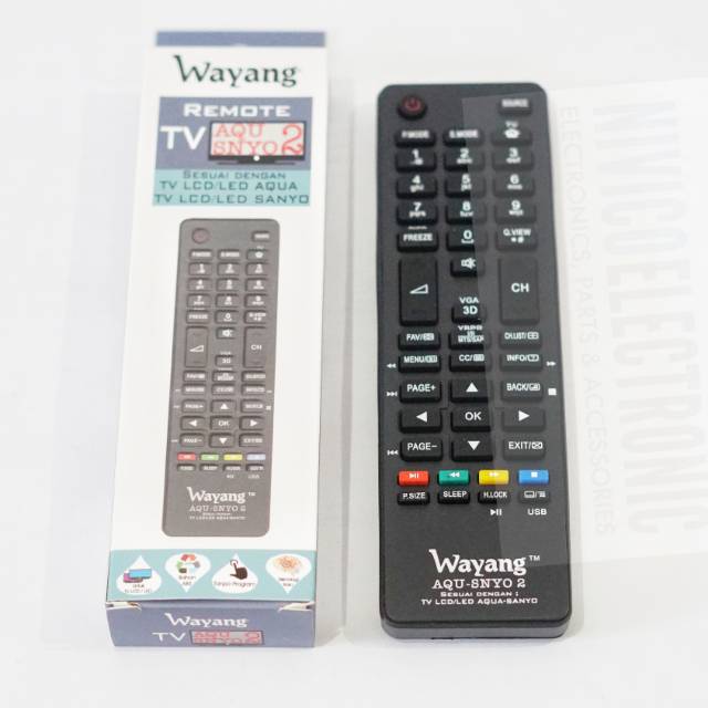 Remot tv WAYANG AQUA SANYO TV LCD LED