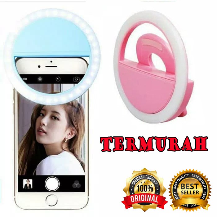 [BISA COD] RINGLIGHT / RING SELFIE BEAUTY CLIP FLASH LIGHT / LAMPU SELFIE LED