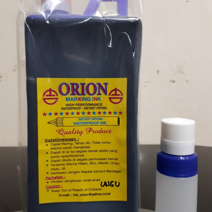 

Hari Ini Tinta Spidol Permanen Orion/ Tinta Karung / Tinta Ekspdedisi Hemat