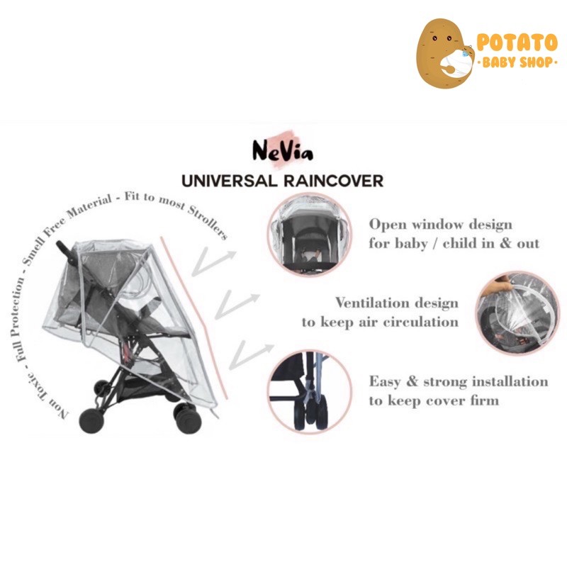 Nevia Universal Rain Cover - penutup stroller raincover