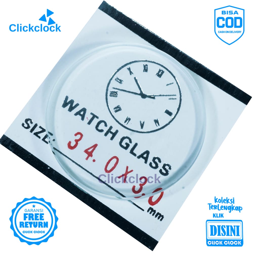 Kaca Jam Kaca Bahan Watch Glass PNC-390 Murah 3,9 cm