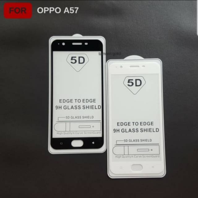 TEMPERED GLASS 5D FULL LEM OPPO A57