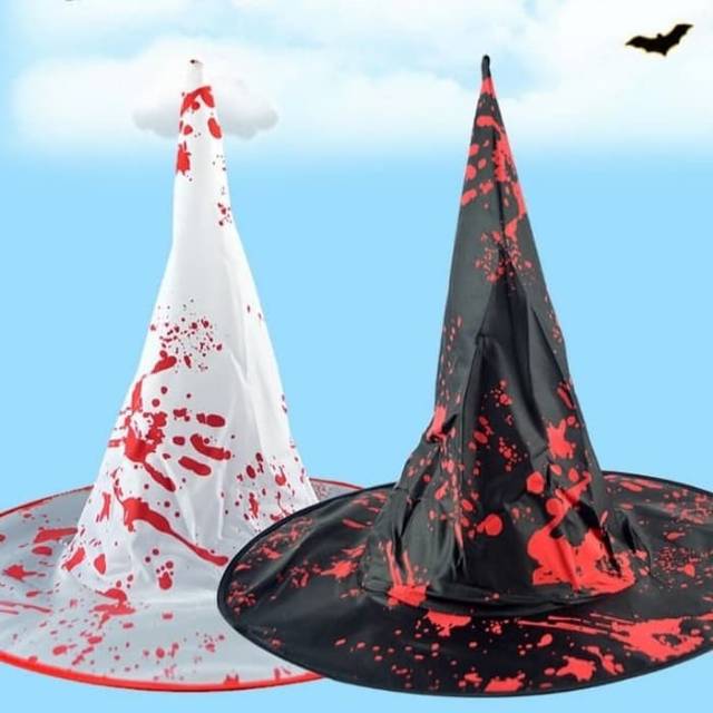 Topi Witch Darah Murah Cosplay Kostum Halloween Seram Baju Hantu Murah