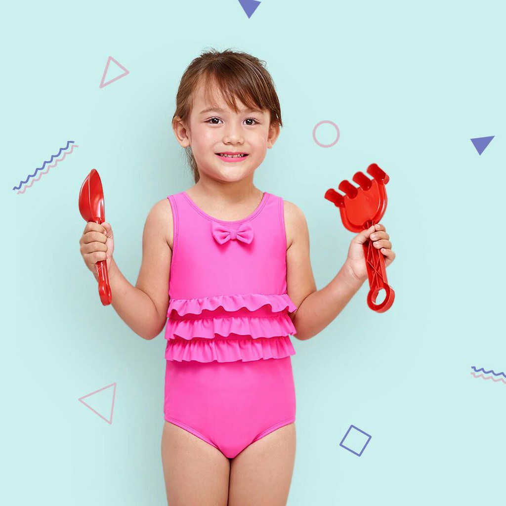 Lee Vierra - Kids Swimwear Ruffle Waist PINK