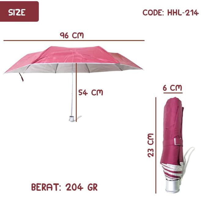 PAYUNG LIPAT 3 POLOS SAKURA CHERRY UMBRELLA (HHL-214)