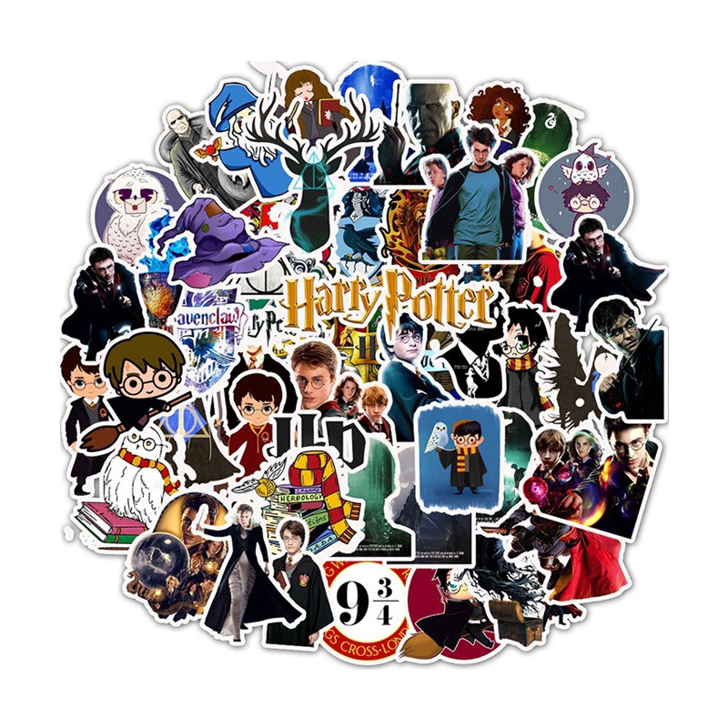 50 pieces of Harry Potter graffiti stickers luggage computer waterproof non-adhesive stickers