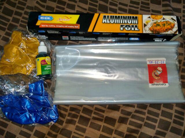 Isi -/+ 30lembar Kantong Plastik Bening Kaca Pp 25x45cm Laundry Sepatu Kerupuk Snack