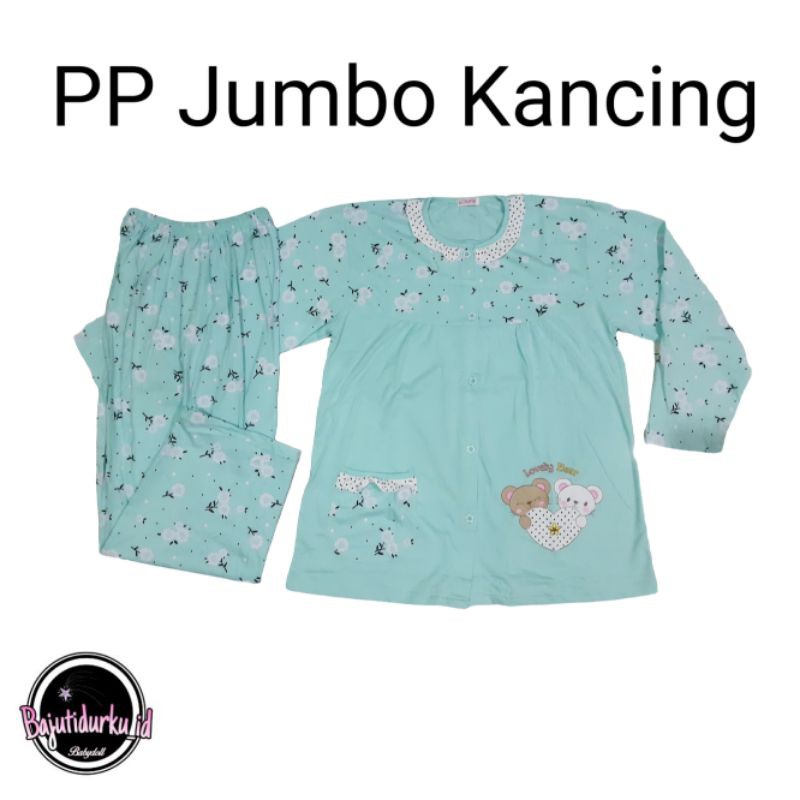 BAJU TIDUR BABYDOLL PP JUMBO KANCING LORITA