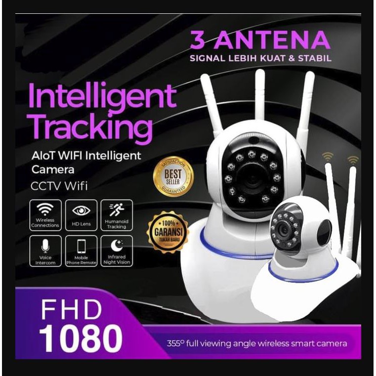Kamera Cctv V380 1080p HD Kamera Pengintai CCTV Wireles Wifi 3 Antena Camera - IP CAM - CCTV COD-3