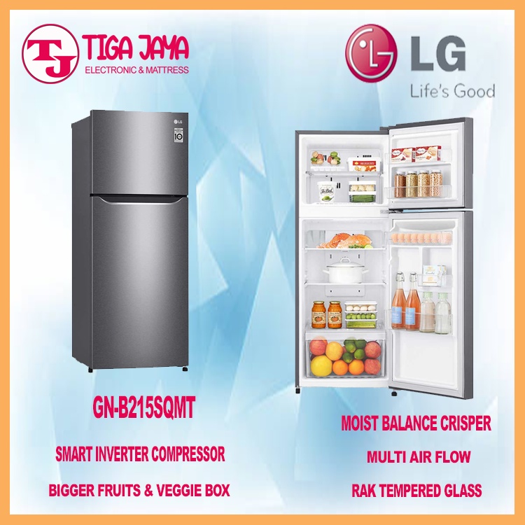 LG GN-B215SQMT KULKAS 2 PINTU INVERTER GNB215 KULKAS GNB215SQMT