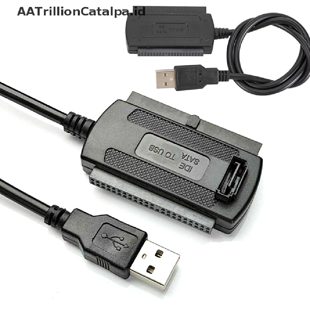 Aatrillioncatalpa Kabel Adapter Converter USB 2.0 To IDE SATA Untuk Hard Disk 2.5 / 3.5 Inch