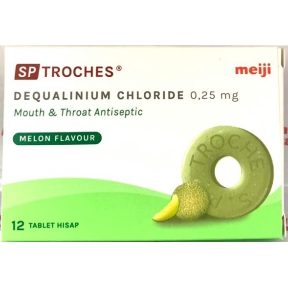 SP Troches Meiji Strawberry 12's, SP Troches Meiji Melon 12's - Permen Obat sakit Tenggorokan