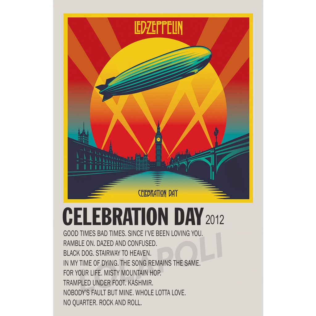 Poster Cover Album Celebration Day - Led Zeppelin