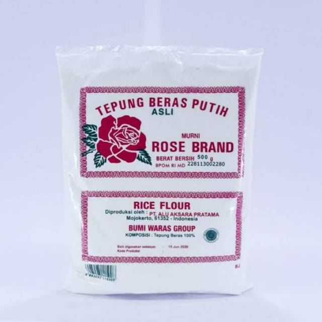 

Tepung beras putih asli rose brand 500 gram